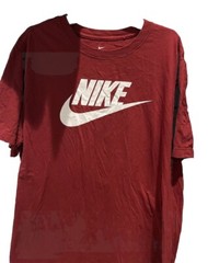Nike Red Maroon Swoosh T-Shirt Athletic The Nike Tee Size XL Extra Large New