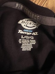 Dickies Mens Blk Temp IQ Performance Long Sleeve Pocket Tee Size L – New w Tags