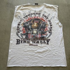 Rocky Men’s 2XL White Cotton Crew Neck Sleeveless Fayetteville Bike Rally Tee