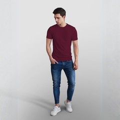 Men’s Heavy Weight 100% Cotton T-Shirts Crew Neck Plain Short Sleeve Pack of 3