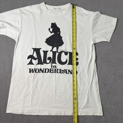 Vintage Alice In Wonderland Single Stitch Tshirt Mens Large White 80s