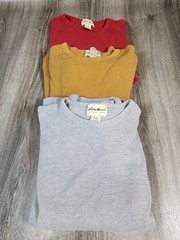 Set Of 3 Vintage Eddie Bauer T-Shirt Thermal Waffle Knit Long Sleeve Size Medium