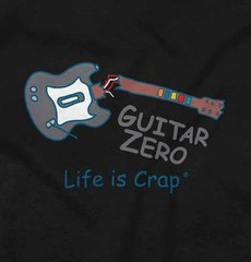 Life is Crap Funny Guitar Player Music Band Womens or Mens Crewneck T Shirt Tee