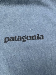 Patagonia Shirt Mens Large Blue Back Logo Graphic Tee Tagless Outdoor Hiking