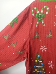 Ugly Christmas 3D All Over Print Long Sleeve T Shirt Men’s Large Snowman NWT