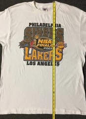 Vtg 2001 Lakers NBA Finals Shirt L Basketball Kobe Shaq Champion 76ers Y2K 90s