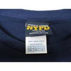 NYPD Navy Blue Iconic Streetwear Urban Graphic Tee TShirt Unisex Size Extra L