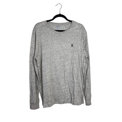 Polo Ralph Lauren Long Sleeve T-Shirt Mens Size L Gray Neutral Tee