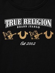 New With Tags True Religion Tee Black Gold Logo L