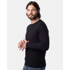 Alternative L94323 Mens Black Cotton Jersey Long Sleeve Go-To Tee Size M