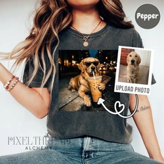 Custom Dog Iced Coffee Comfort Tee Personalized Pet Drink Lover Gift