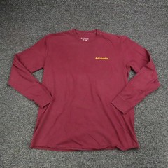 Columbia Shirt Mens Size Large Red Maroon Long Sleeve Casual Outdoors