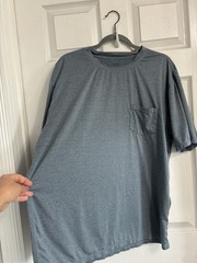 Quince Men’s Heather Blue Short-Sleeve Pocket Tee XL