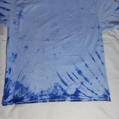 Tie Dye T Shirt Adult Large Blue 2 Tone Heavy Cotton Hippie 70’s Style New