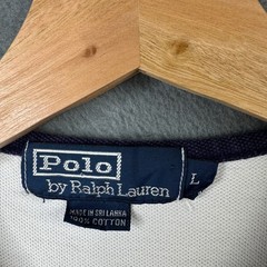 Polo Ralph Lauren Vintage Large White Henley Short Sleeve Pique T-Shirt L Trim