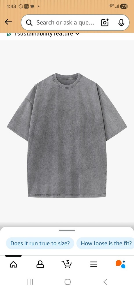 Keepshowing Big &Tall Men’s T (3pk) 3XL – Gray Sealed New