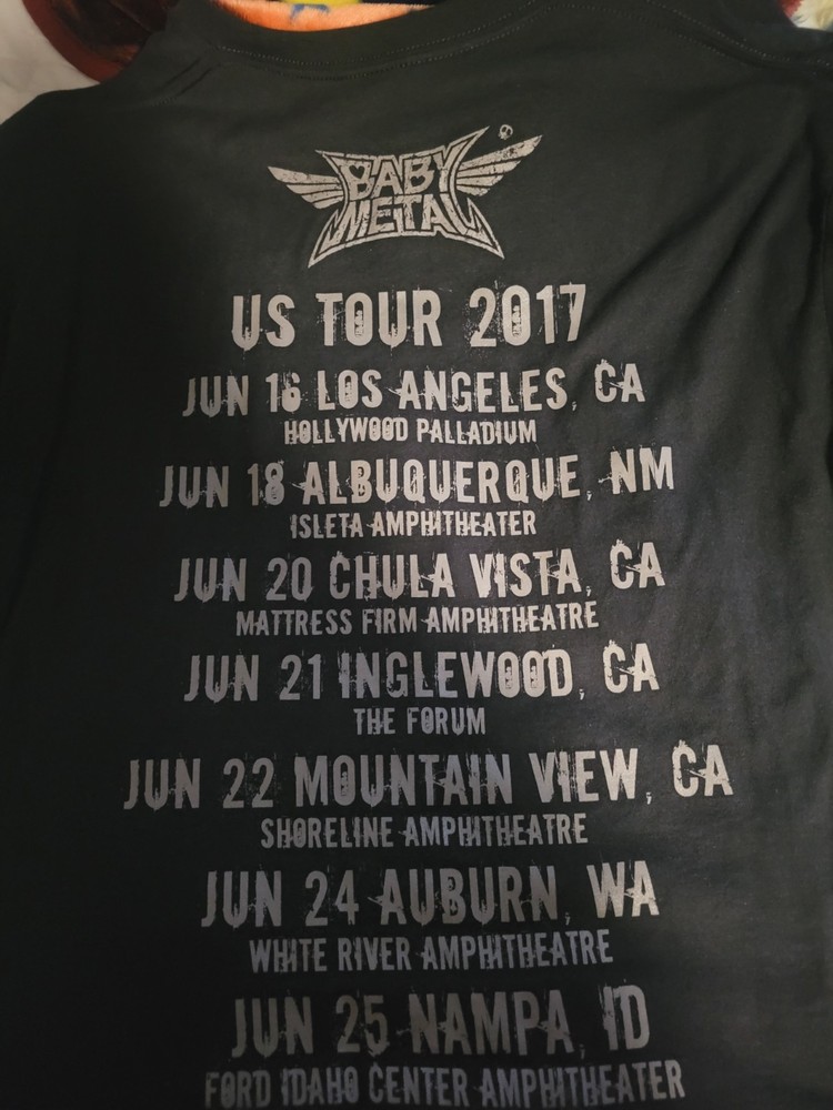 Babymetal Tour 2017 XL T Shirt