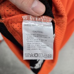 Undefeated Hockey Jersey Mens Large Orange Black Fight Strap Streetwear New