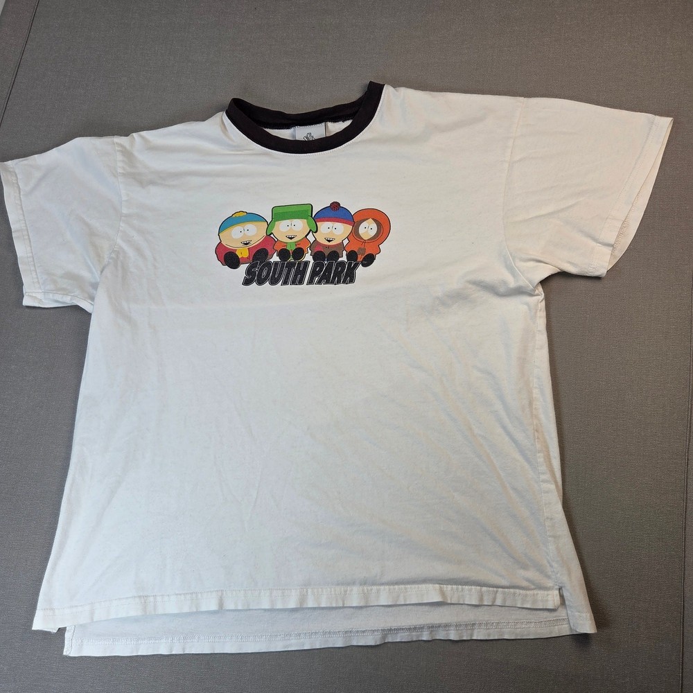 Comedy Central South Park Ringer T Shirt Large 2005 Vintage Cartoon Graphic