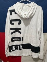 Ecko Unltd. Long Sleeve Hooded Graphic T-Shirt with Mesh Panel Detail