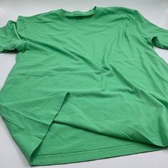 John Ashford T-Shirt – Solid Green Short Sleeve Cotton L Tee – Mens Large EUC