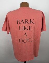 Vintage Bar Shirt Mens Large Faded Salmon Pink Dog T-shirt Funny Tee Distressed