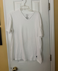 Polo Ralph Lauren Men’s XL White V-Neck Short Sleeve Slim Fit Logo Tee