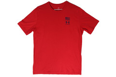Under Armour Freedom Men’s Large Red Graphic T-Shirt Loose Fit US Flag