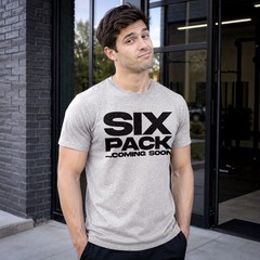 Six Pack Coming Soon Funny T Shirt Mens Dad Gym Workout Body Fitness Abs Gift
