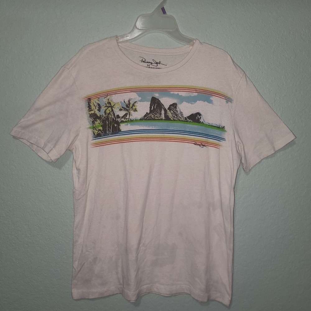 Panama Jack Tropical Island White T Shirt Sz Medium