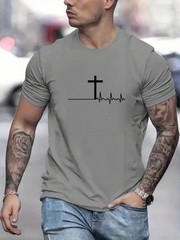 Camiseta de verano holgada, cómoda y ajustada, 100 % algodón, para hombre