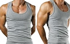 Mens Vest Top 100% Cotton Plain Gym Tank Top Undergarment Base Layer summerwear