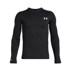 Under Armour Boys Packaged Base 4.0 Crew 001 Black White Large T-Shirt