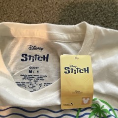 Disney Stitch “Locally Famous” Men’s White Graphic Crew Neck T-Shirt Size M