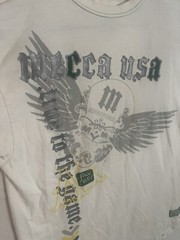 Vintage White Mecca USA True To The Game Felt T-Shirt Size L