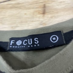 FOCUS Quality Wear T Shirt Mens M Shark Mouth Graphic Tee Camo Green Maxi Star M