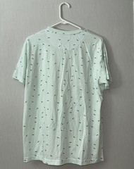 Denim and Flower Ricky Singh Men seagulls Print T Shirt Green Size L nautical