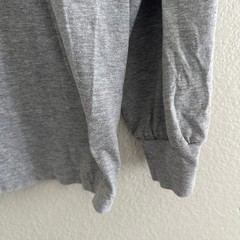American Apparel Long Sleeve T-Shirt Mens Medium Grey Crew Neck Basic Cotton