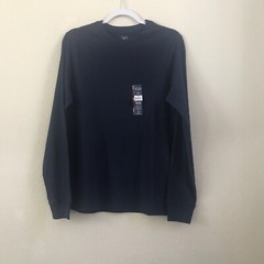 George Men’s Long Sleeve Navy Blue Stretch T-Shirt Size S (34-36) Chest 36″ NWT