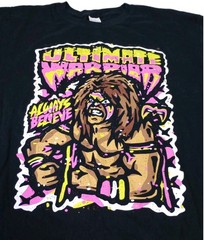 Ultimate Warrior T-Shirt Men’s XL Always Believe Cartoonish Graphic