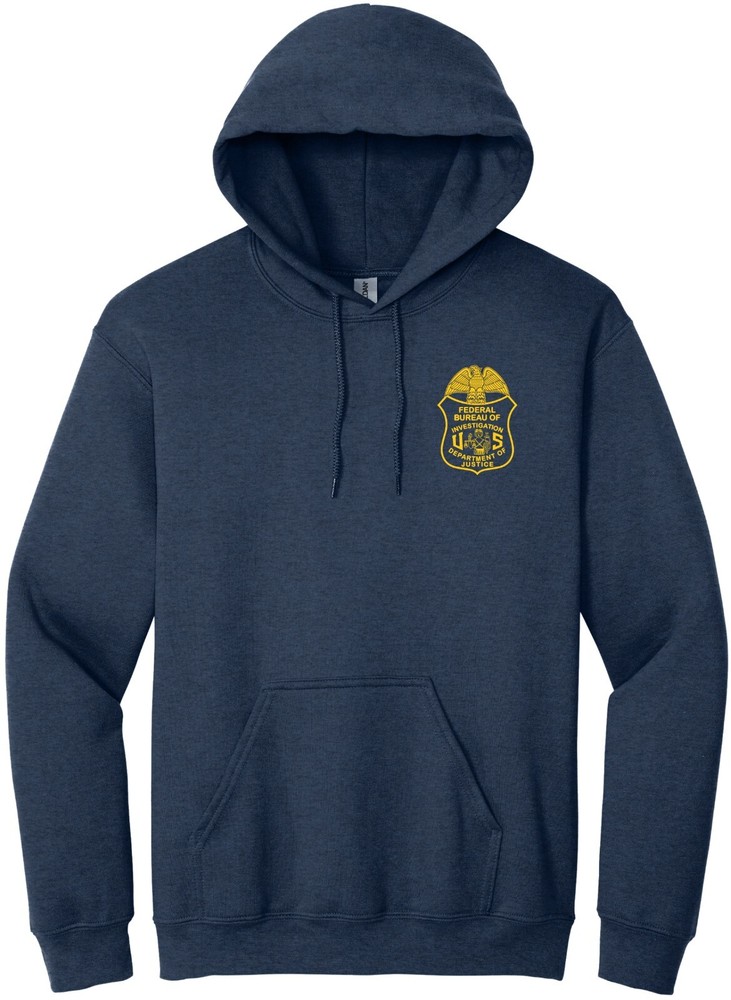 FBI Badge Federal Bureau of Investigation Left Chest Unisex Hoodie (S-3X)
