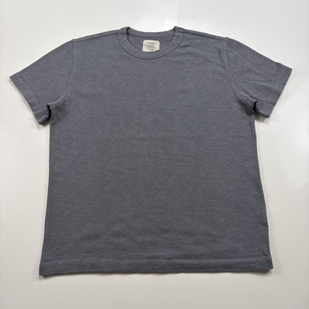 Buck Mason Field Spec Cotton Heavy Tee Short Sleeve Blue Medium