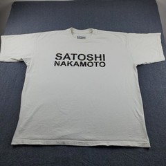 Satoshi Nakamoto STUDDED LOGO Jewels Distressed Oversized T-Shirt Men’s XL Beige