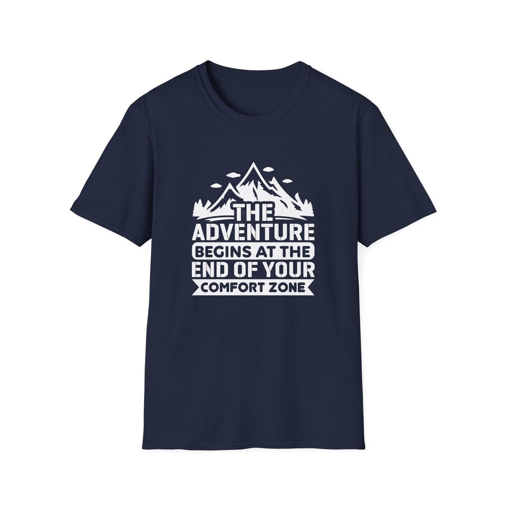 The Adventure Begins At The End Of Your Comfort Zone T-Shirt | Mountain Tee