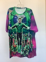 DC Green Lantern Men’s Multicolor Graphic Print Jersey Tee Crew Neck XL