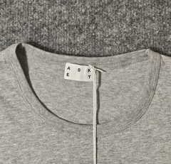 ASKET T-Shirt Gray Premium Organic Cotton Size Large Long Basic Crewneck
