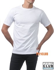 3 PACK PRO CLUB COMFORT T SHIRTS MENS STANDARD CREWNECK SHORT SLEEVE WHITE S-7XL