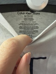 Calvin Klein Jeans Light Blue Graphic Print Cotton Crew Neck T-Shirt Kids M