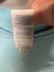 Gulf Shores Alabama “Stay Salty” Light Blue T-shirt Size Medium PREOWNED FLAW