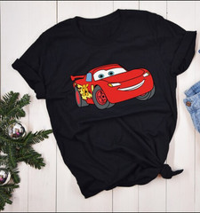 Disney Cars Cool Lightning McQueen I Am Speed Black T-Shirt, Gift For Friends